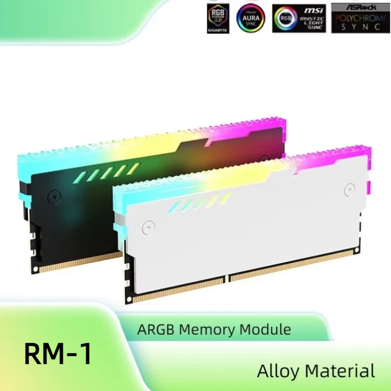 Ddr2 Ram - ฮีทซิงค์ระบายความร้อนแรม RM-1 สำหรับคอมพิวเตอร์ตั้งโต๊ะ รองรับไฟ ARGB 5V-3PIN