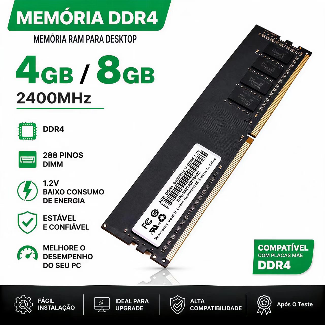 Ddr4 2400Mhz - แรม DDR4 4GB 8GB 2400MHz หน่วยความจำเดสก์ท็อป